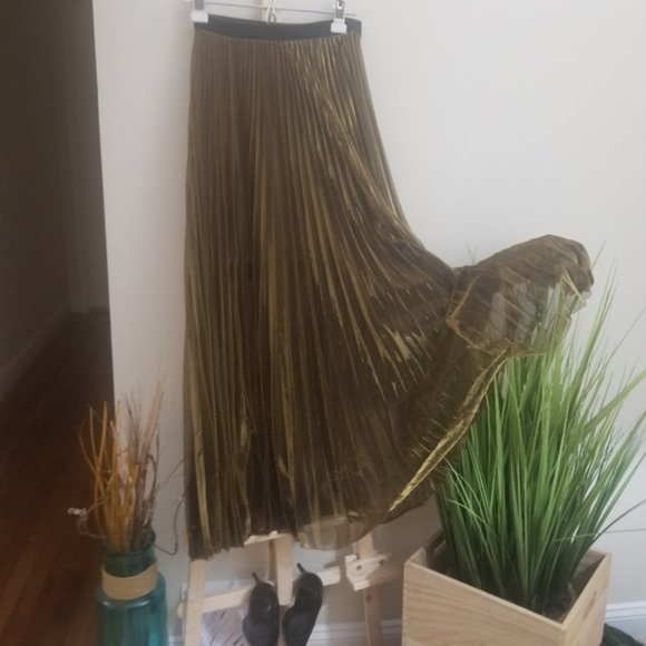 Gold shimmery see through skirt